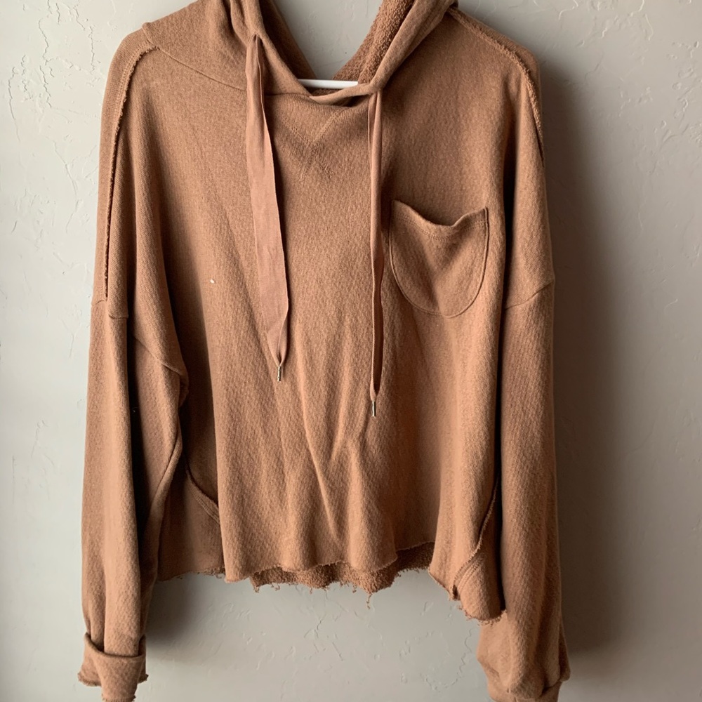Brown / tan colored crop sweatshirt